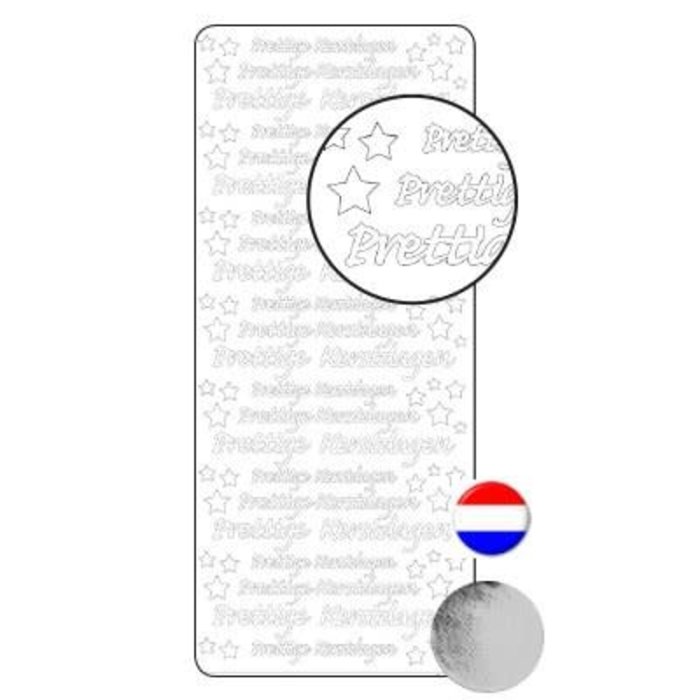 Vaessen Creative • Sticker 10x23cm  "Prettige Kerstdagen"