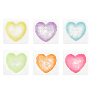 Letterkralen van acryl hartjes White-multicolour
