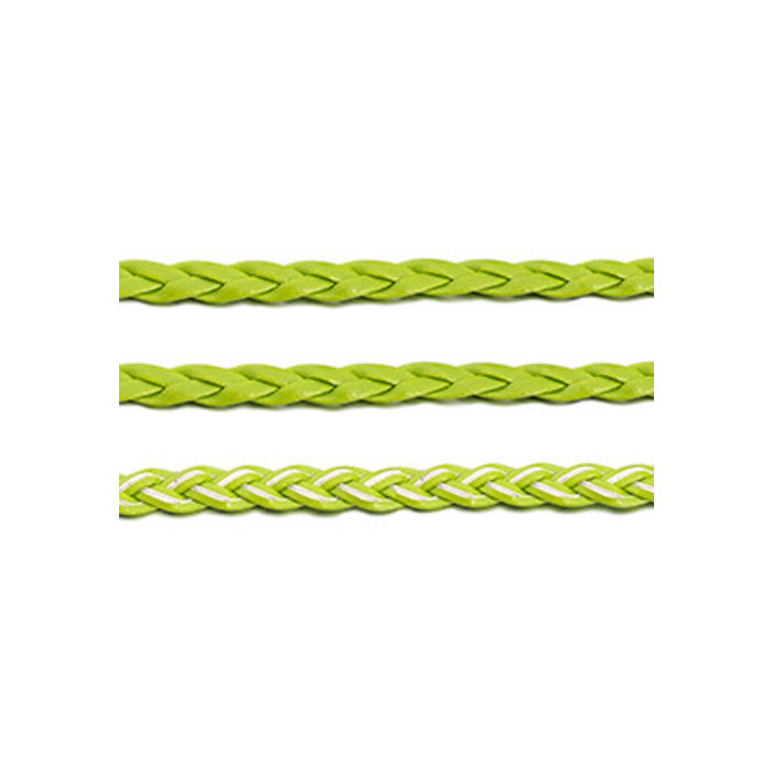 Imitatieleren band gevlochten 5mm, 2mm dik