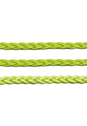 Imitatieleren band gevlochten 5mm, 2mm dik