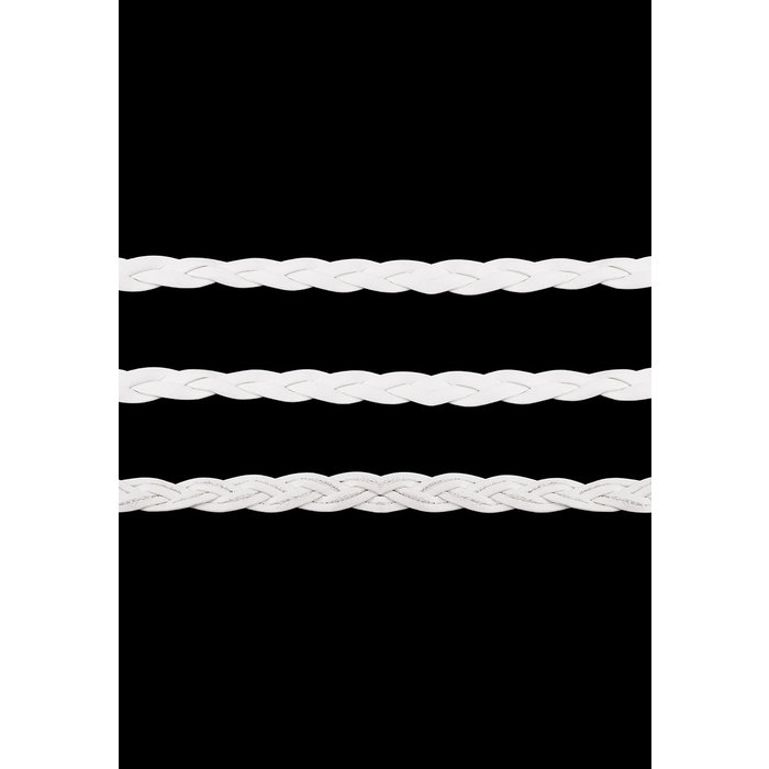 Imitatieleren band gevlochten 5mm, 2mm dik