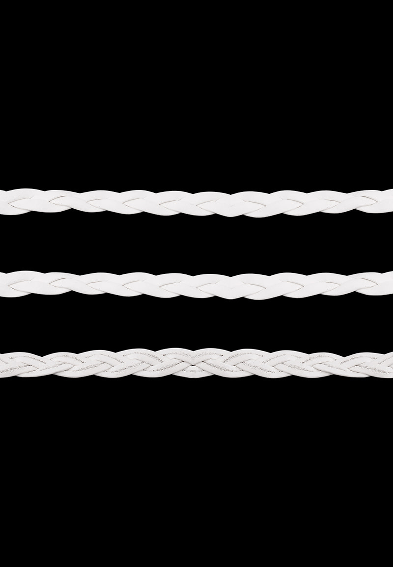 Imitatieleren band gevlochten 5mm, 2mm dik