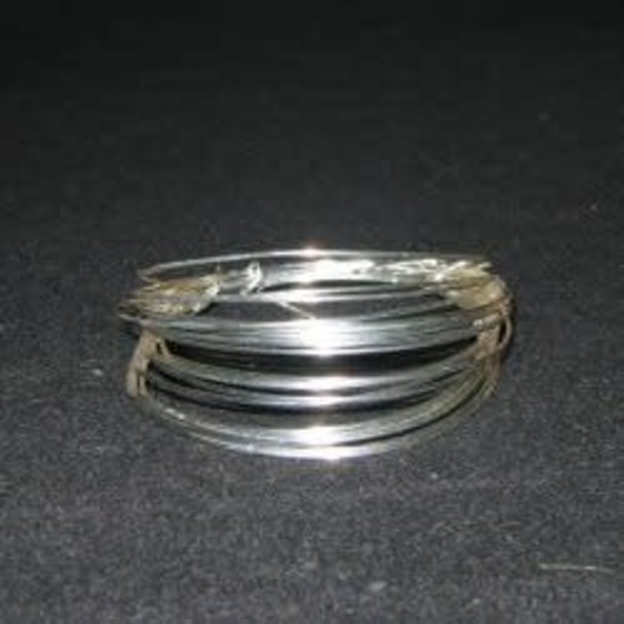 Rol verzilverd draad 1.0 mm -4 mtr