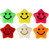 Letterkralen van acryl smiley ster Multicolour 11mm