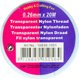 Rol nylon draad 0,26mm 20mtr