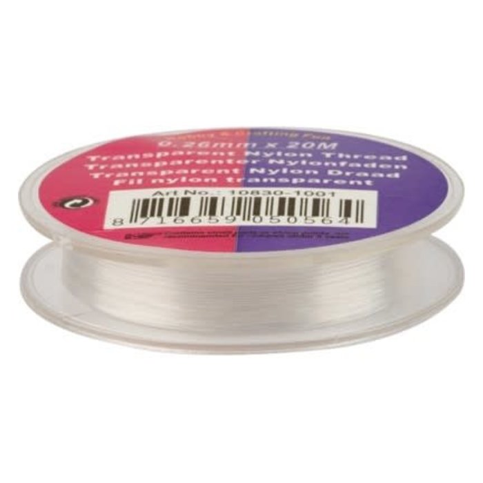 Rol nylon draad 0,26mm 20mtr