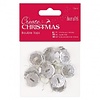 Docraft create christmas bauble tops zilver (10st in zakje)