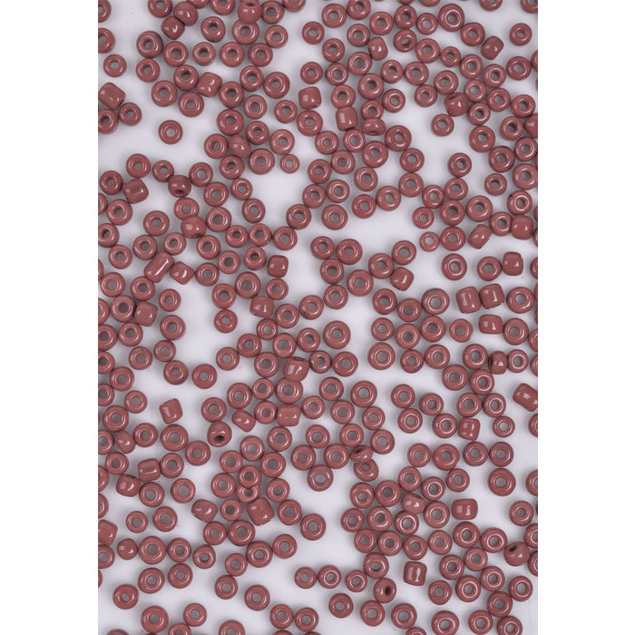 Glas rocailles borduur kralen 3mm 8/0 bruin 5gr