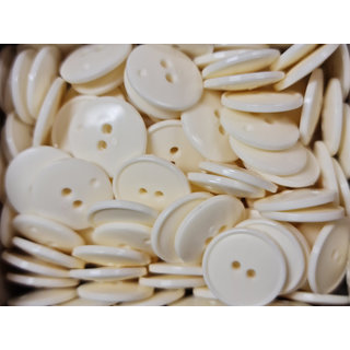 Knopen vanille kleurig 2gat 20mm