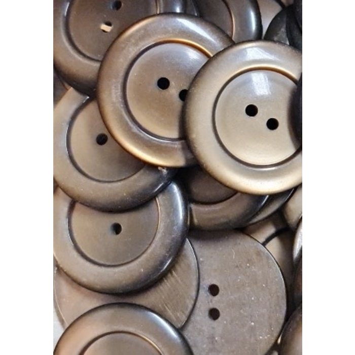 Knopen 28mm grijs met bruine glans