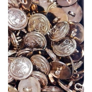 Knopen 20mm anker navy goud/koper kleurig