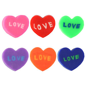 Polymeer kralen hart "love" Multicolour
