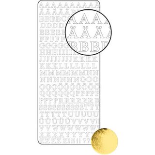 Vaessen Creative • Sticker letters 10x23cm Goud Alfabet per sticker