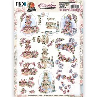 3D Cutting Sheet - Yvonne Creations - Wedding Time - Wedding Cakes