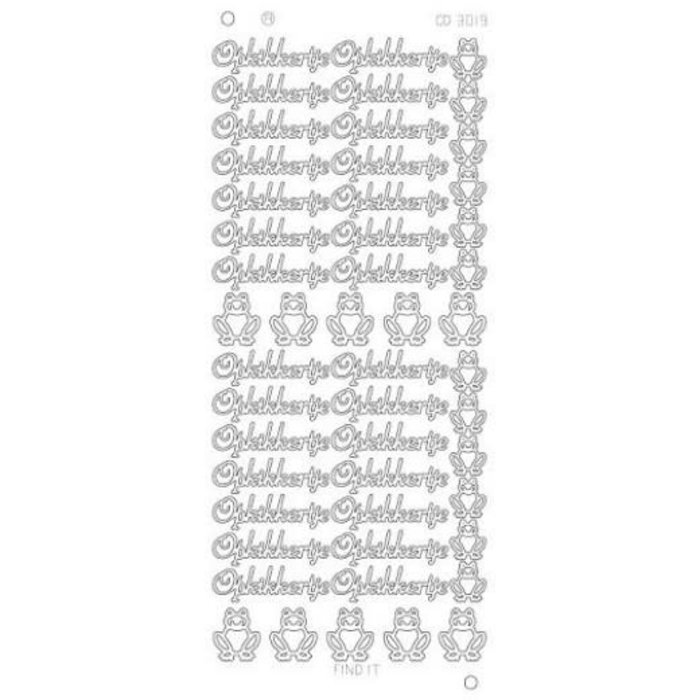 Opkikkertje platinum sticker - Goud per vel