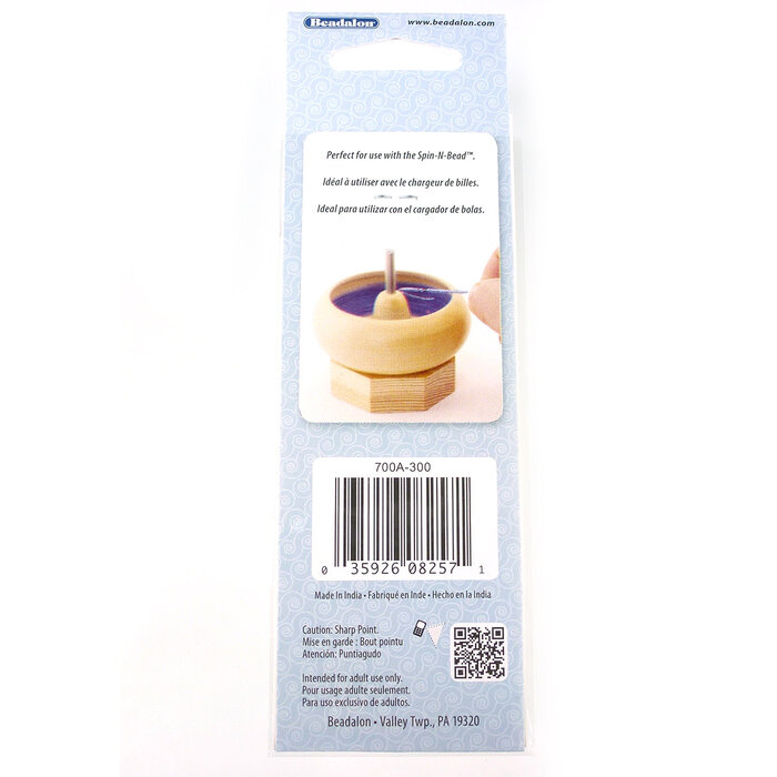 Beadalon gebogen rijgnaald met groot oogje 9cm