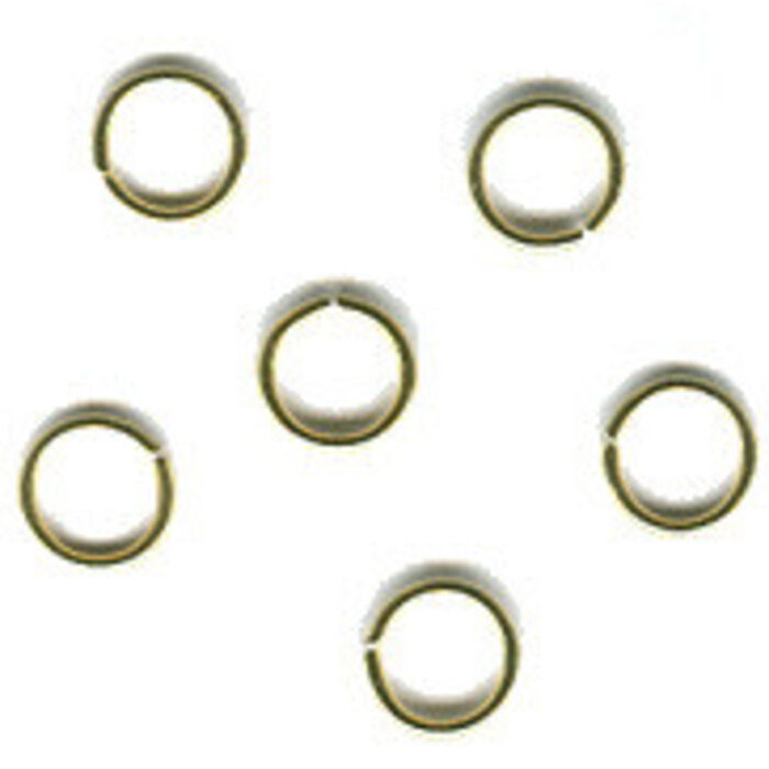 Doosje ringetjes 8 mm (50st) goudkleurig