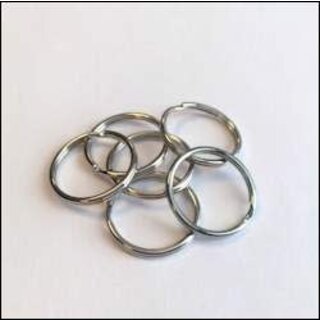 Keyrings 20 mm (8x in zakje) zilverkleurig
