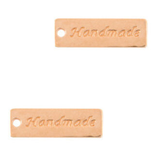 Bedels DQ metaal "handmade" Rosé goud (nikkelvrij) per stuk