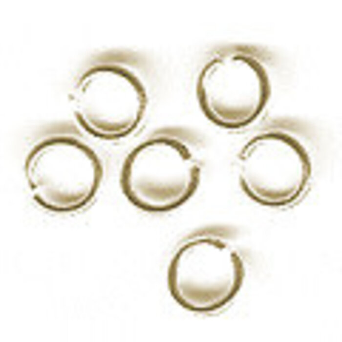 Zakje splitringetjes enkel 6mm (20x in zakje) goudkleurig