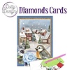 Dotty Designs Diamond Cards - Bird In A Snowy Christmas Village