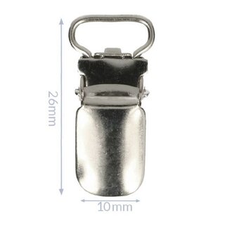 Babyclips 10mm zilver