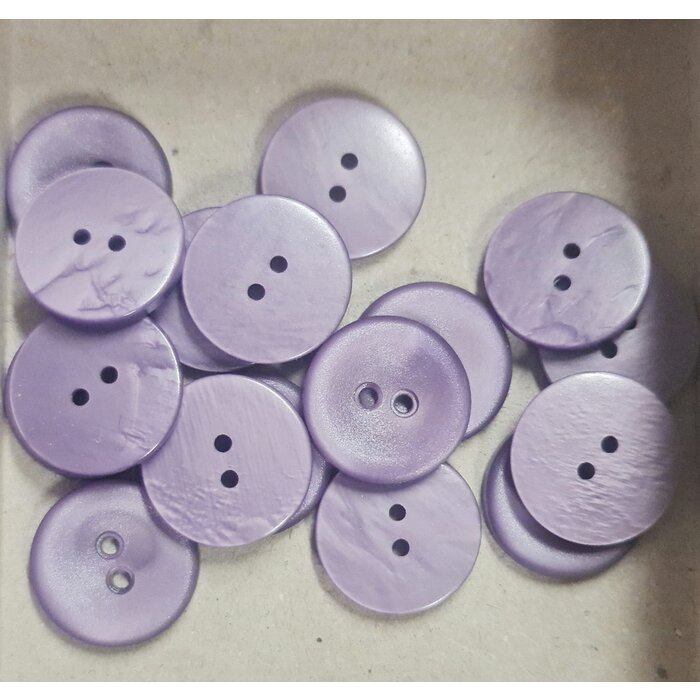 Knopen paars shimmer glans 17mm