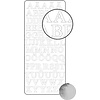 Vaessen Creative • Sticker 10x23cm 10pcs Zilver Alfabet