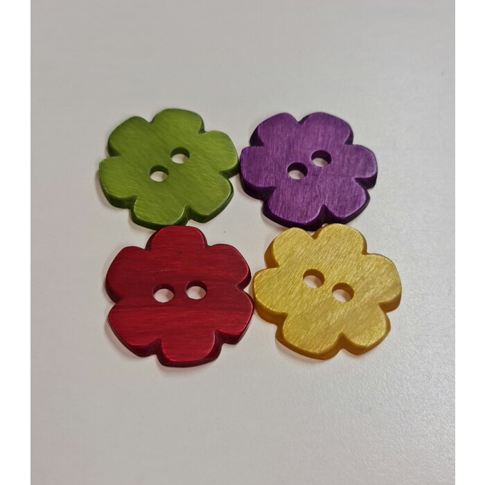 Grote plastic bloem knopen 50mm