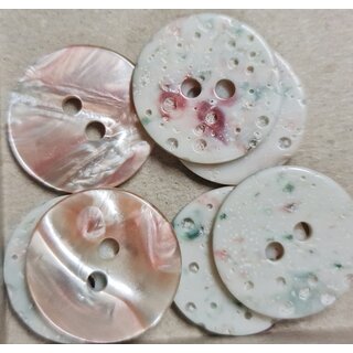 Knopen roze parelmoer 26mm