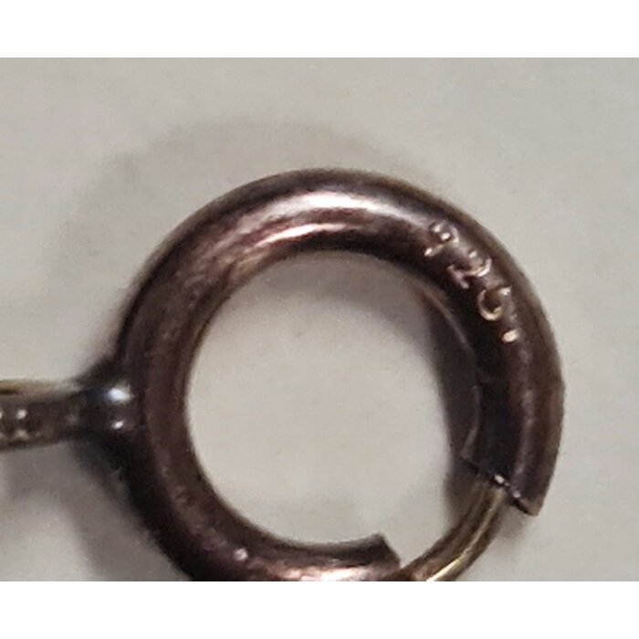925 Zilveren veerring slotje 6x8mm