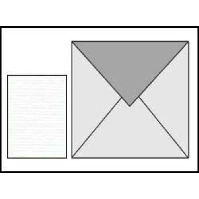 10 st vierkante enveloppen 15 x 15 cm wit