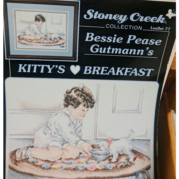 Stoney creek borduur patroon boekje kitty's breakfast