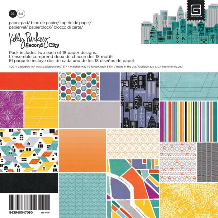 Grand bazaar kelly purkey second city 6x6 paperpack 36 vellen