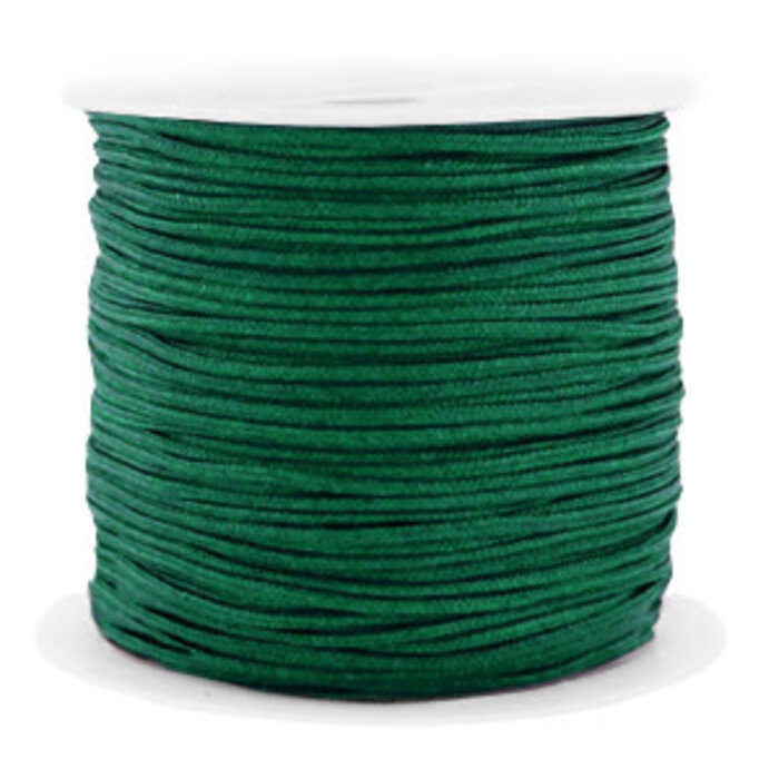 Macramé draad 1.5mm voordeelrol Dark green 90m