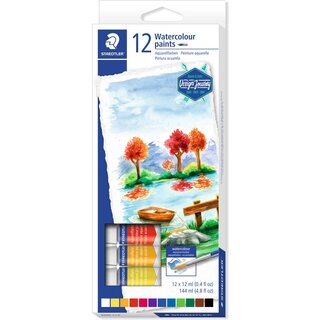 Staedtler aquarel verf - set 12 verftubes 12 ml