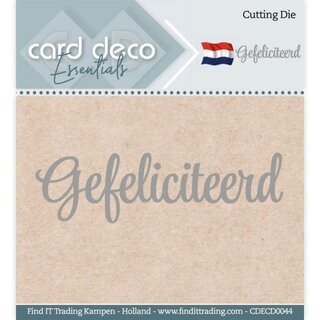 Gefeliciteerd - Cutting Dies - Card Deco Essentials