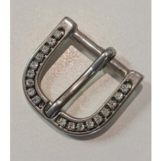 Gesp strass 30mm zilver kleur