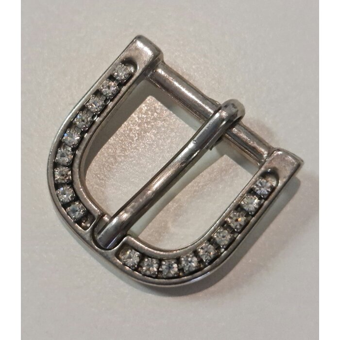 Gesp strass 30mm zilver kleur