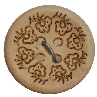 Knoop hout bloem 20mm