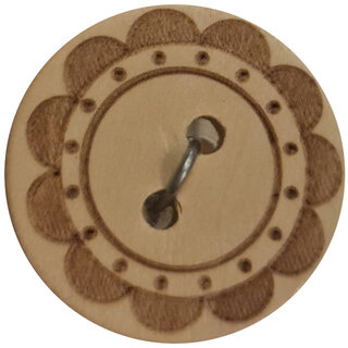 Knoop hout 18mm bloem groot