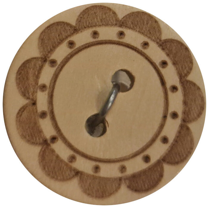 Knoop hout 18mm bloem groot