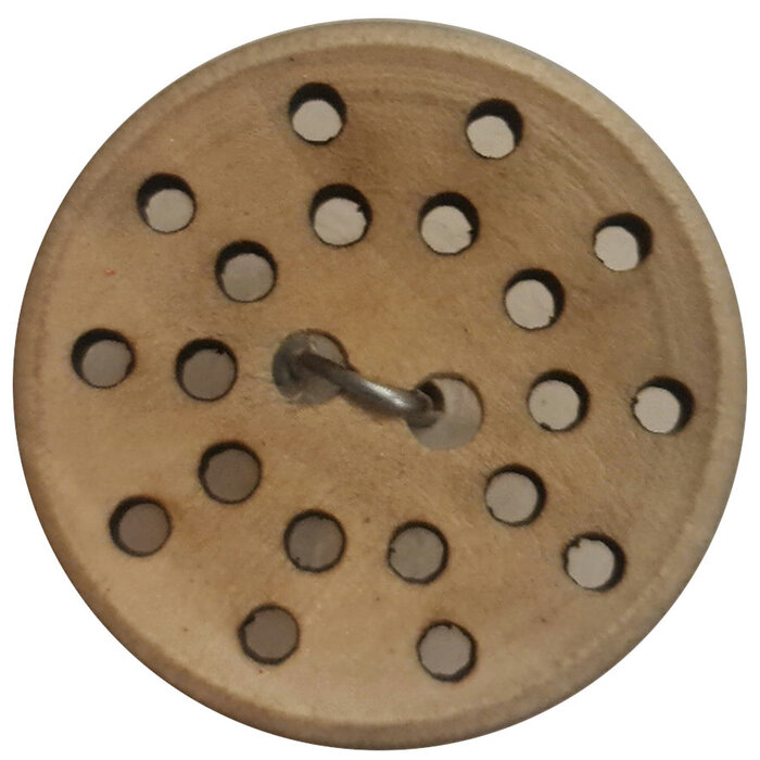 Knoop hout borduurbaar 24mm