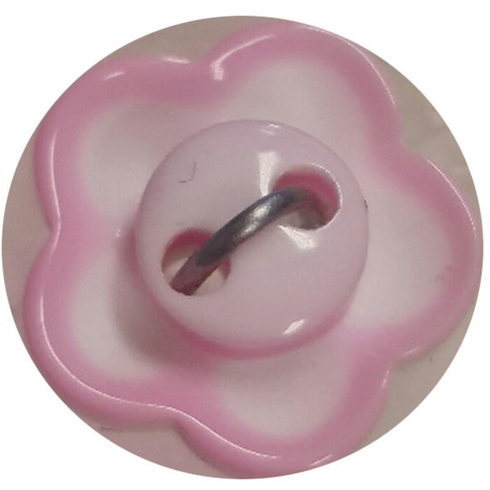 Baby knoop kunststof bloem 10mm roze