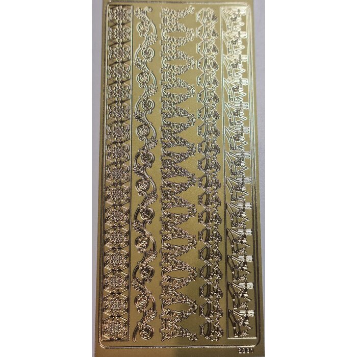 Sticker kerst rand 2381 kerst man, boom, sneeuwvlok