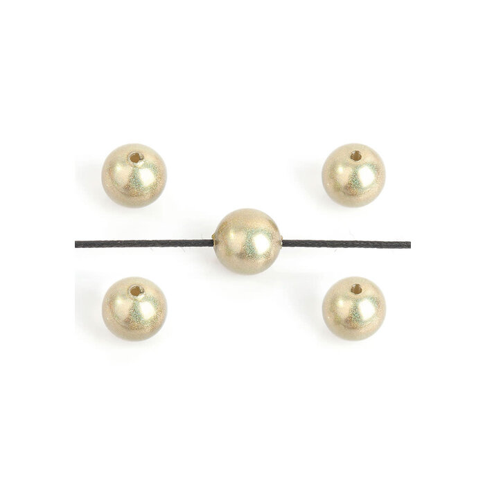 Kunststof kralen rond holografisch 8mm 10st in zakje