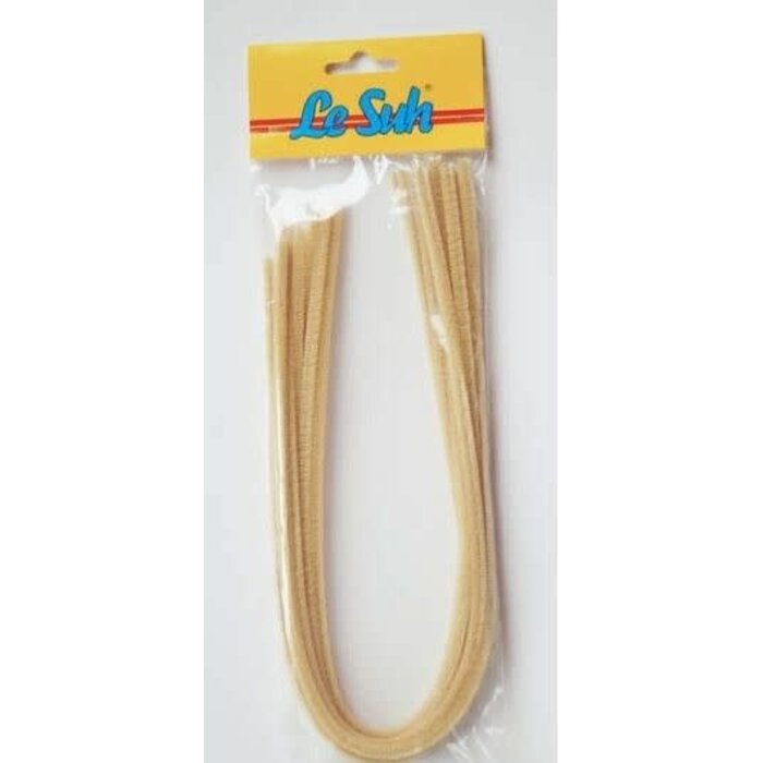 10x Chenilledraad 50 cm beige/bruin