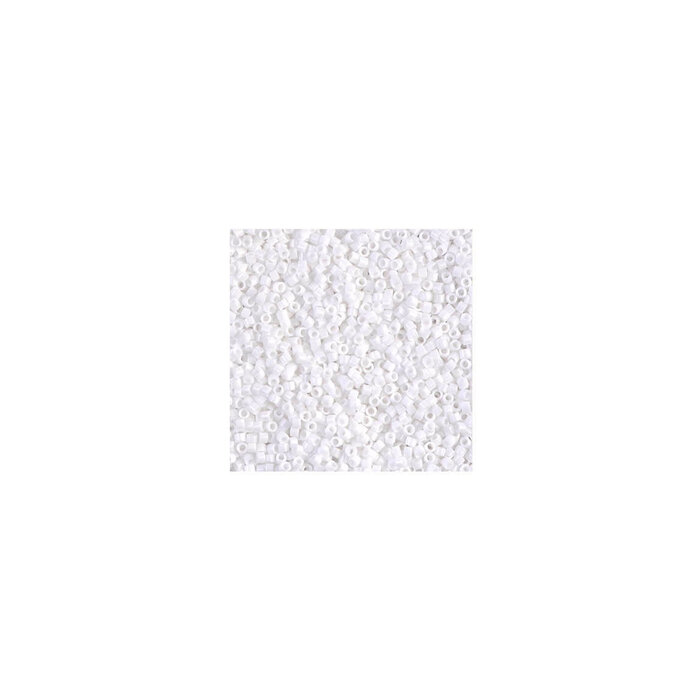 Miyuki Delica glas rocailles wit 11/0 1,6x1,3mm 200 (± 1300 st.)