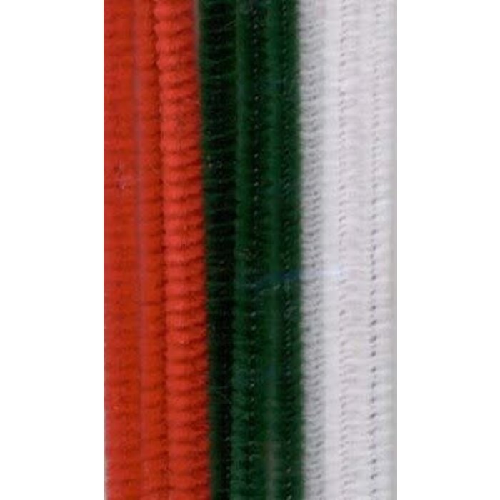 Chenille set kerst (9) 6 mm x 50 cm