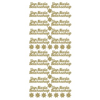 Sticker Van harte beterschap goud